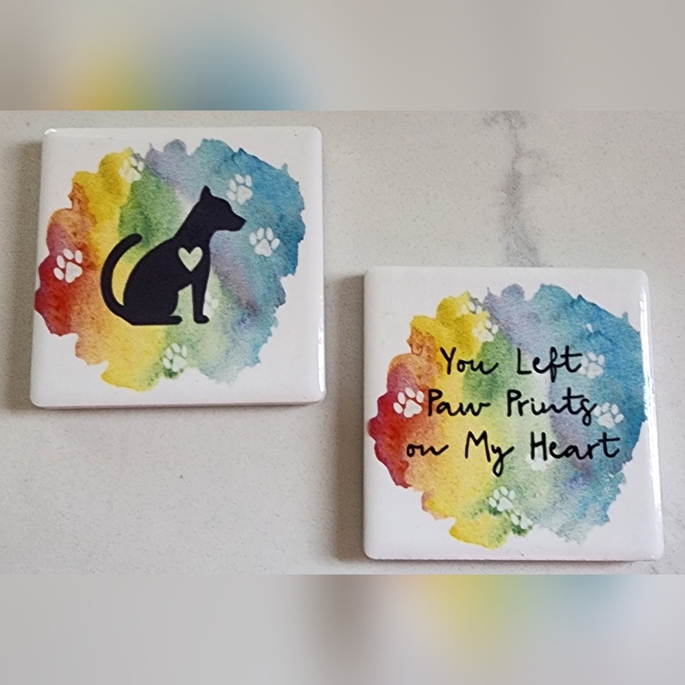 Ganz‎ Dog Refrigerator Magnet You Left Paw Prints On My Heart Pet Bereavement